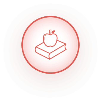 Book and Apple Icon